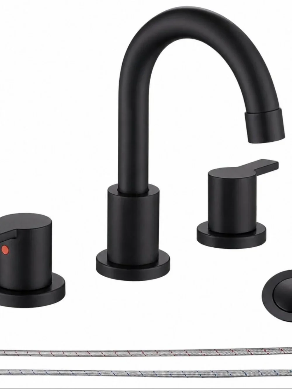 RKF Widespread Two-Handle Bathroom Faucet - Matte Black WF015-9-MB (NEW)